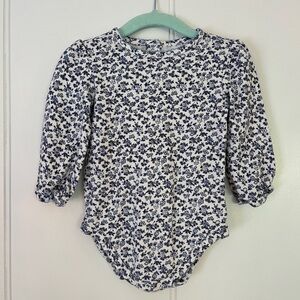 Janie & Jack Long Sleeve Floral Bodysuit